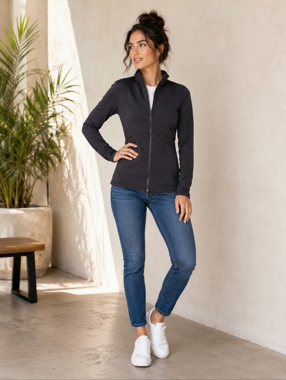 Lululemon Round Trip Jacket Black 8 Full Zip Athletic Travel Layer